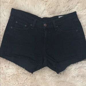 Rag & Bone Black Jean Shorts Cut-Off Style